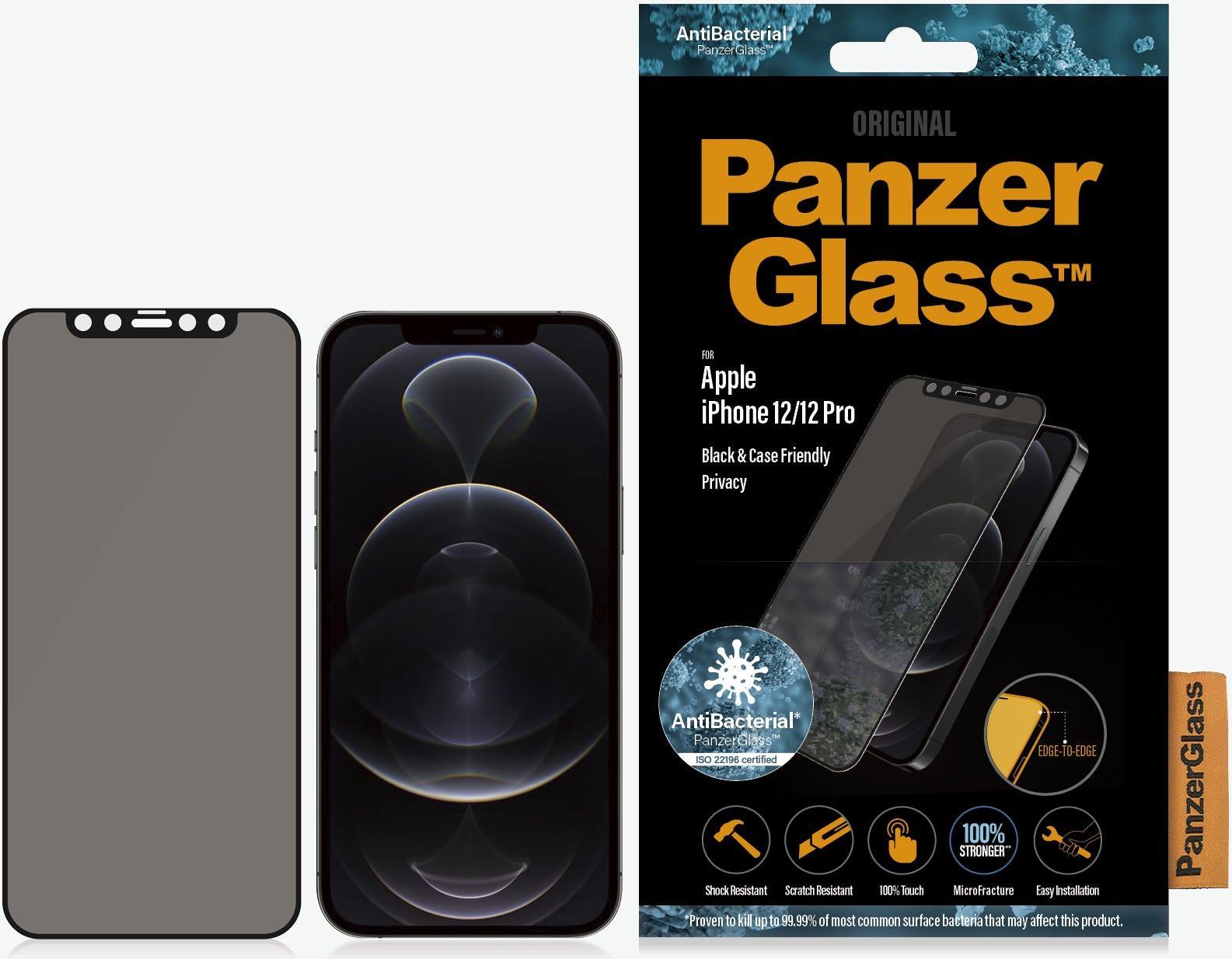 PanzerGlass Original - Blickschutzfilter für Handy - 6.1 - Schwarz - für Apple iPhone 12, 12 Pro (P2711)