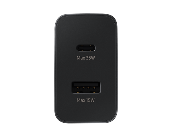 Samsung EP-TA220 - Netzteil - 35 Watt - SFC (USB, USB-C) - Schwarz - für Galaxy A20, A50, A70, A8s, M30, M40, Note10, S20, S20 5G, S20+ 5G, Z Flip, Z Flip 5G