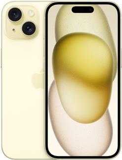 Apple iPhone 15 – 5G Smartphone – Dual-SIM / Interner Speicher 512GB – OLED-Display – 6,1 – 2556 x 1179 Pixel – 2 x Rückkamera 48 MP, 12 MP – front camera 12 MP – Gelb (MTPF3ZD/A)