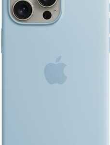 Apple iPhone 15 Max Sil Case MagS Blue - iPhone 15 Pro Max Silicone Case with MagSafe - Light Blue (MWNR3ZM/A)