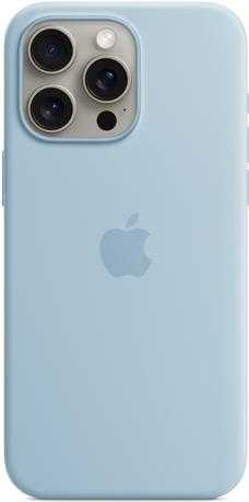 Apple iPhone 15 Max Sil Case MagS Blue – iPhone 15 Pro Max Silicone Case with MagSafe – Light Blue (MWNR3ZM/A)