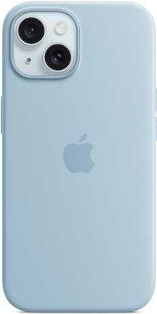 Apple iPhone 15 Sil Case MagS Blue – iPhone 15 Silicone Case with MagSafe – Light Blue (MWND3ZM/A)
