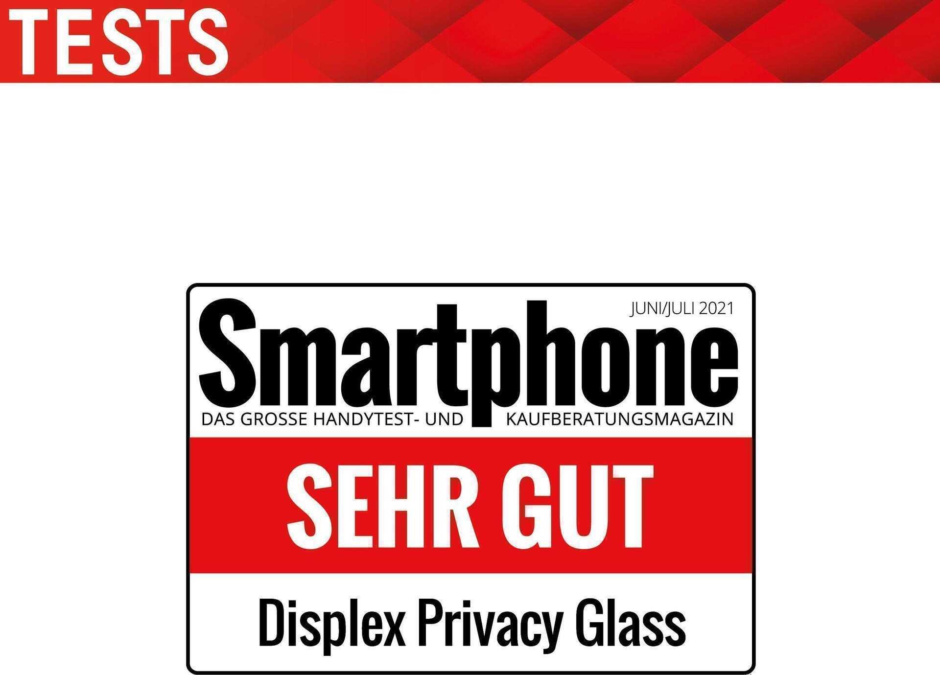 E.V.I. DISPLEX Real Glass - Bildschirmschutz für Handy - gehärtetes Glas - 3D - Glas - mit Sichtschutzfilter - 2-Wege - klebend - 6.1 - Rahmenfarbe schwarz - für Apple iPhone 12, 12 Pro (01397)