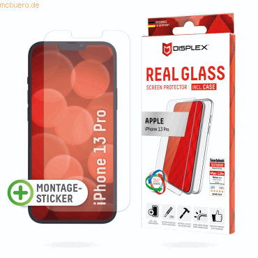 E.V.I. DISPLEX Real Glass+Case für Apple iPhone 13 Pro