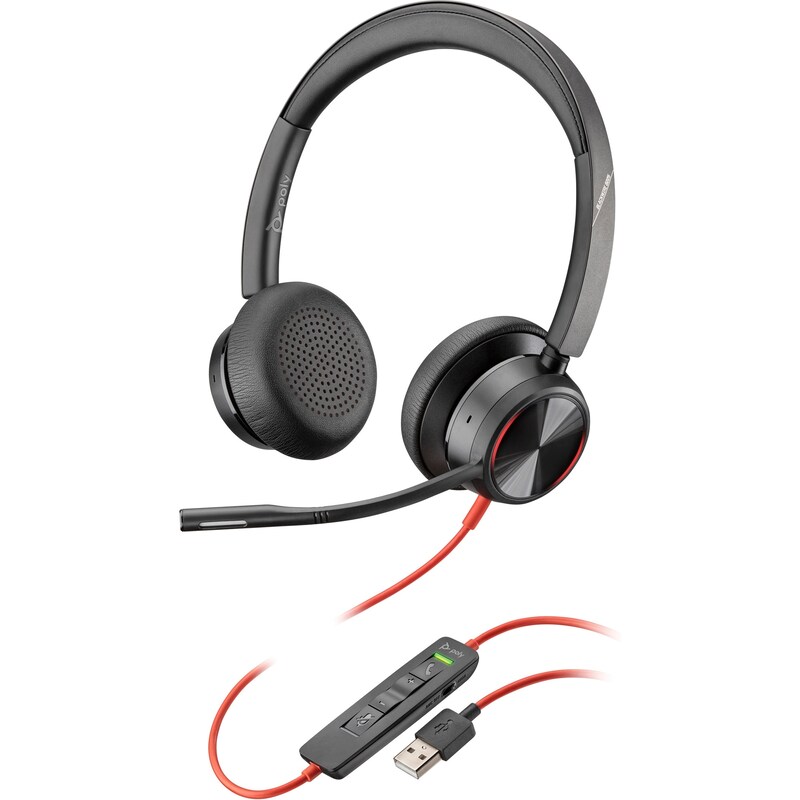 Poly Blackwire 8225 USB-A Stereo-Headset, MS-Teams, ANC