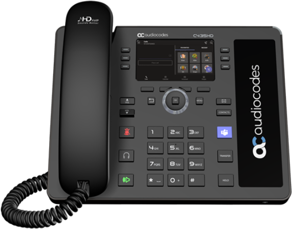 AudioCodes C435HD – VoIP-Telefon mit Rufnummernanzeige – RTCP, RTP, SRTP