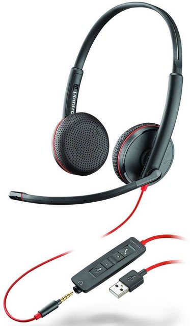 Plantronics Blackwire C3225 Stereo USB-A & 3,5 mm PC-Headset