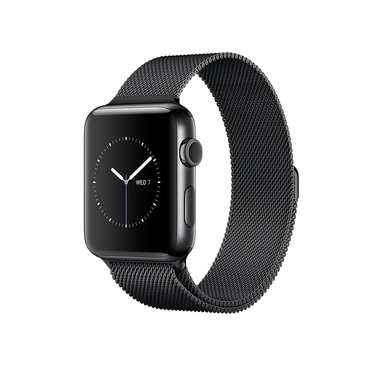 Refurbished Apple Watch Serie 2 | 42mm | Stainless Steel Schwarz | Schwarzes Sportarmband | GPS | WiFi A-grade