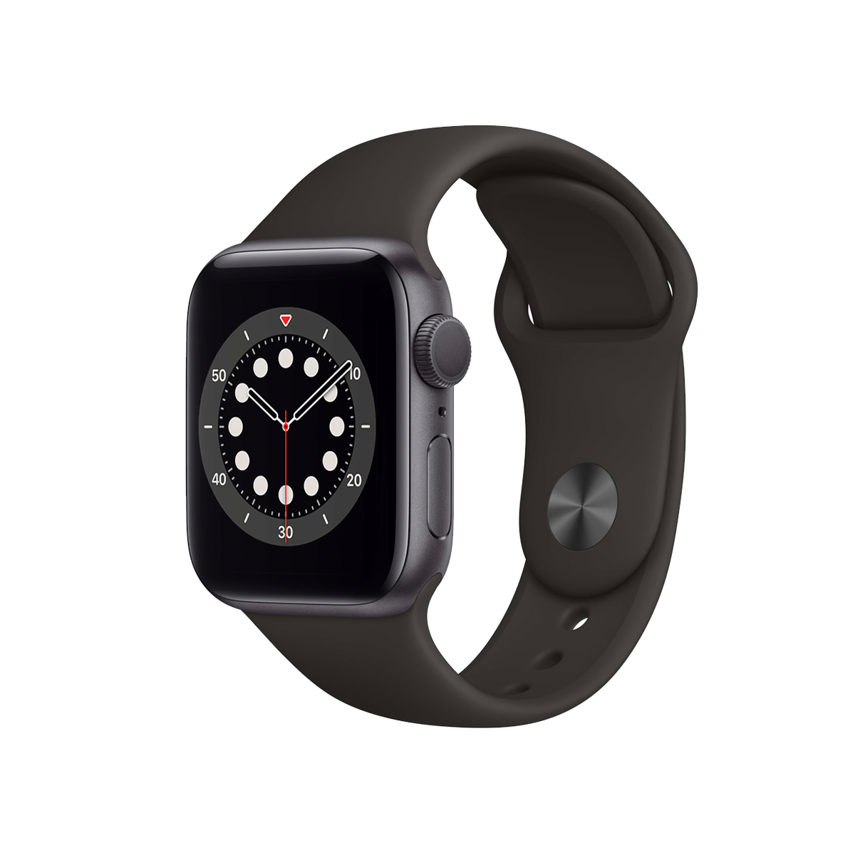 Refurbished Apple Watch Serie 6 | 40mm | Aluminium Spacegrau | Schwarzes Sportarmband | GPS | WiFi C-grade