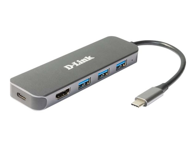 D-Link D-LINK DUB-2333 5-in-1 USB-C Hub mit HDMI/Power Delivery Netzwerk-Switch