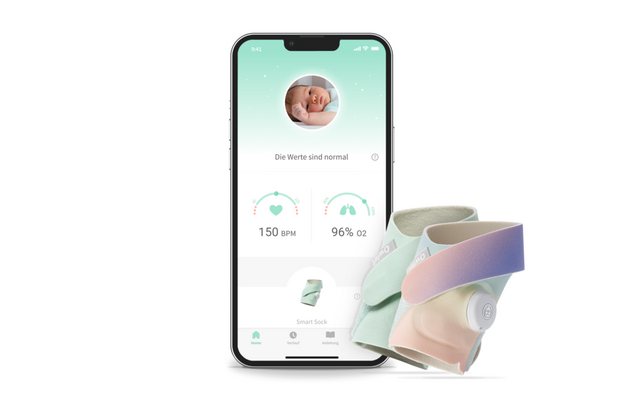 Owlet Baby Care DE Babyphone, Owlet 2-in-1 Smart Sock Duo: Smart Sock 3 und Accessory Sock