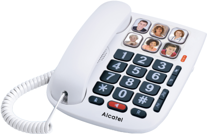 Alcatel TMAX 10 – Analoges Telefon – Kabelgebundenes Mobilteil – Freisprecheinrichtung – Weiß (ATLD1416459)