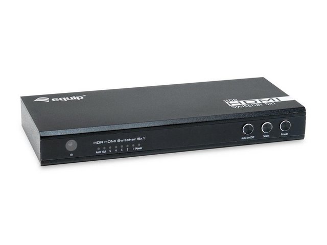 Equip Equip Switch 5×1 HDMI 2.0 4K/60Hz schwarz inkl.Fernbedienung Netzwerk-Switch