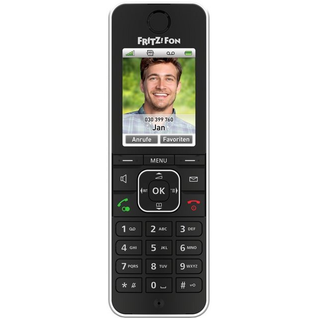 AVM Komfort-Telefon schnurlos FRITZ!Fon C6 Black Festnetztelefon
