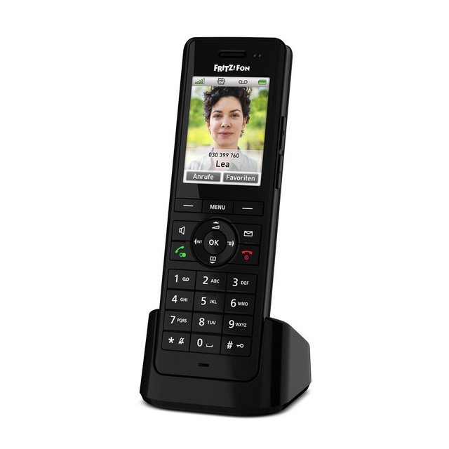 AVM FRITZ!Fon X6 DECT-Telefon (Smart Home Steuerung, beleuchtete Tastatur, schwarz)