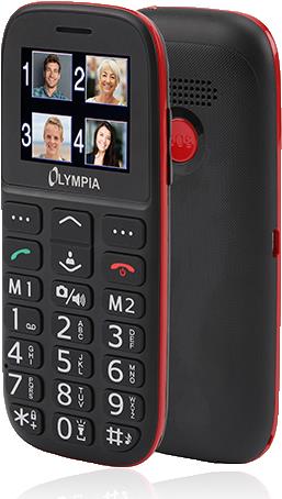 OLYMPIA BELLA – Mobiltelefon – microSDHC slot – GSM – Schwarz (2214)