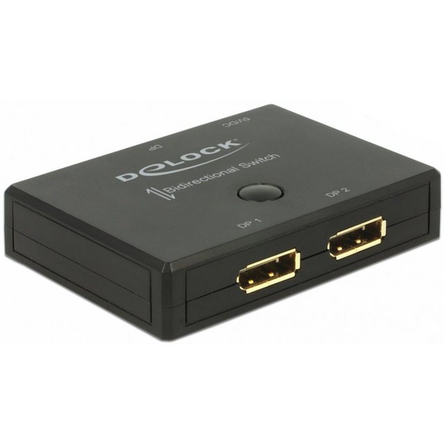 Delock DisplayPort 2 – 1 Umschalter bidirektional 4K 60 Hz Netzwerk-Switch