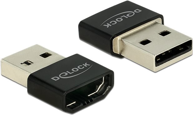 DeLOCK – Handylade- – Datenadapter – HDMI, 19-polig (W) – bis – USB (M) – (USB/USB2.0) – Schwarz (65680)