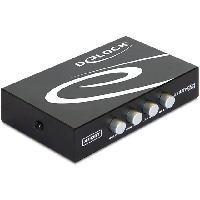 Delock Umschalter USB 2.0 4 Port manuell Netzwerk-Switch