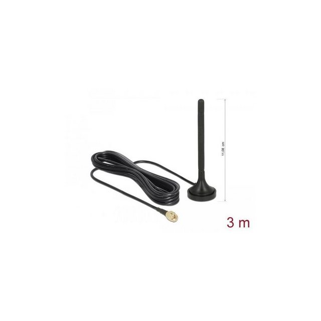 Delock 89618 – LTE Antenne SMA 2 dBi starr omni mit Magnetfuß… WLAN-Antenne