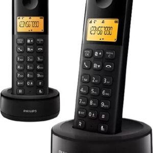 Philips D1602B/01 Haustelefon - DECT-Telefon - 2 Mobilteile - Schwarz