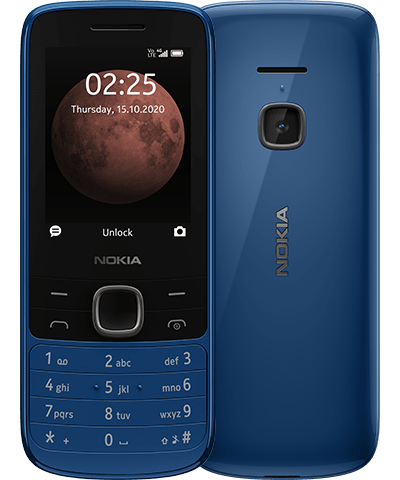 Nokia 225 4G – Mobiltelefon – Dual-SIM – 4G LTE – 128 MB – miniSDHC slot – GSM – 320 x 240 Pixel – RAM 64 MB – 0,3 MP – Nokia Series 30+ – Classic Blue (16QENL01A02)