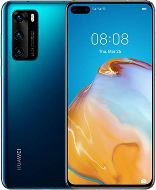 Huawei P40 Smartphone (15,49 cm/6,1 Zoll, 128 GB Speicherplatz, 50 MP Kamera, Ultra Vision Hauptkamera und Multispektrum-Farbtemperatursensor)