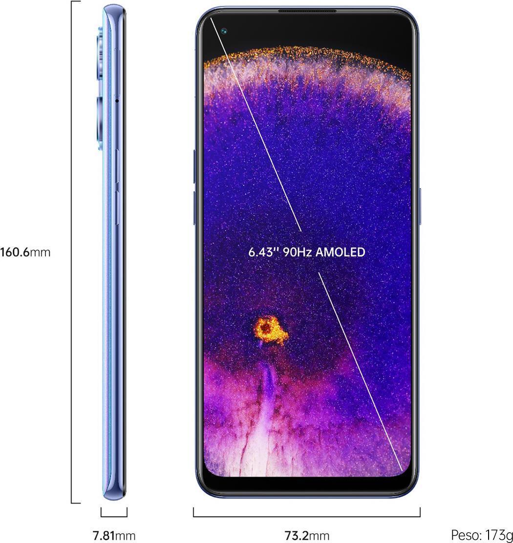 OPPO Find X5 Lite 16,3 cm (6.43 ) Dual-SIM Android 12 5G USB Typ-C 8 GB 256 GB 4500 mAh Blau (6041853) – Sonderposten