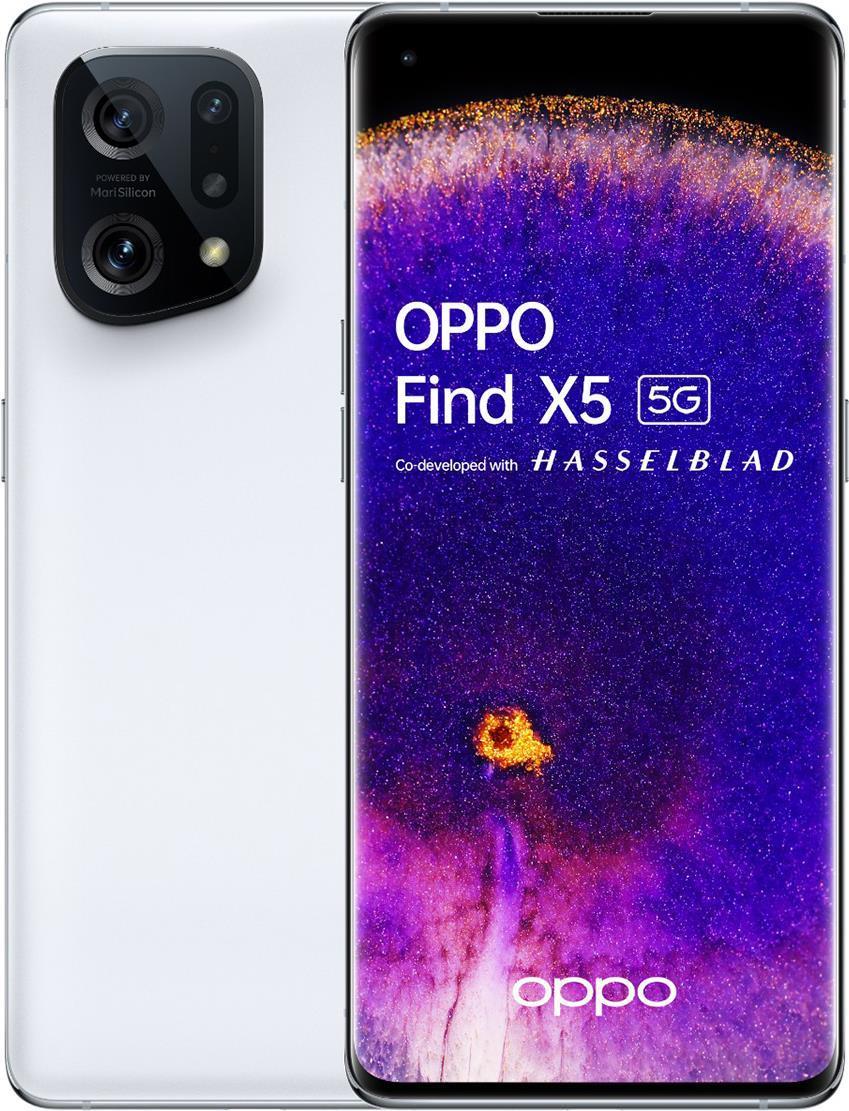 OPPO Find X5 16,6 cm (6.55 Zoll) Dual-SIM Android 12 5G USB Typ-C 8 GB 256 GB 4800 mAh Weiß (6042679) – Sonderposten