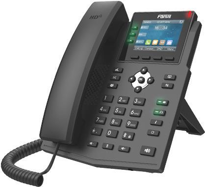 Fanvil X3U – IP-Telefon – Schwarz – Kabelgebundenes Mobilteil – Tisch/Wand – Im Band – Out-of band – SIP-Info – 6 Zeilen (X3U)