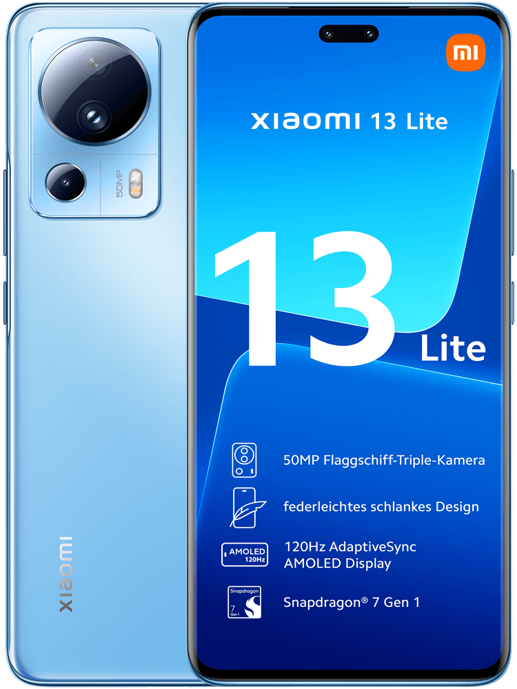 Xiaomi 13 Lite 128 GB Lite Blue mit green LTE 60 GB
