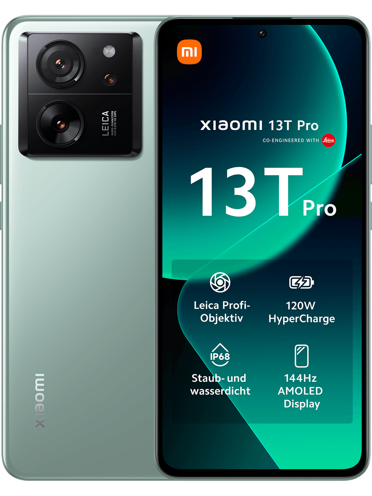 Xiaomi 13T Pro 512 GB Meadow Green mit GigaMobil XL