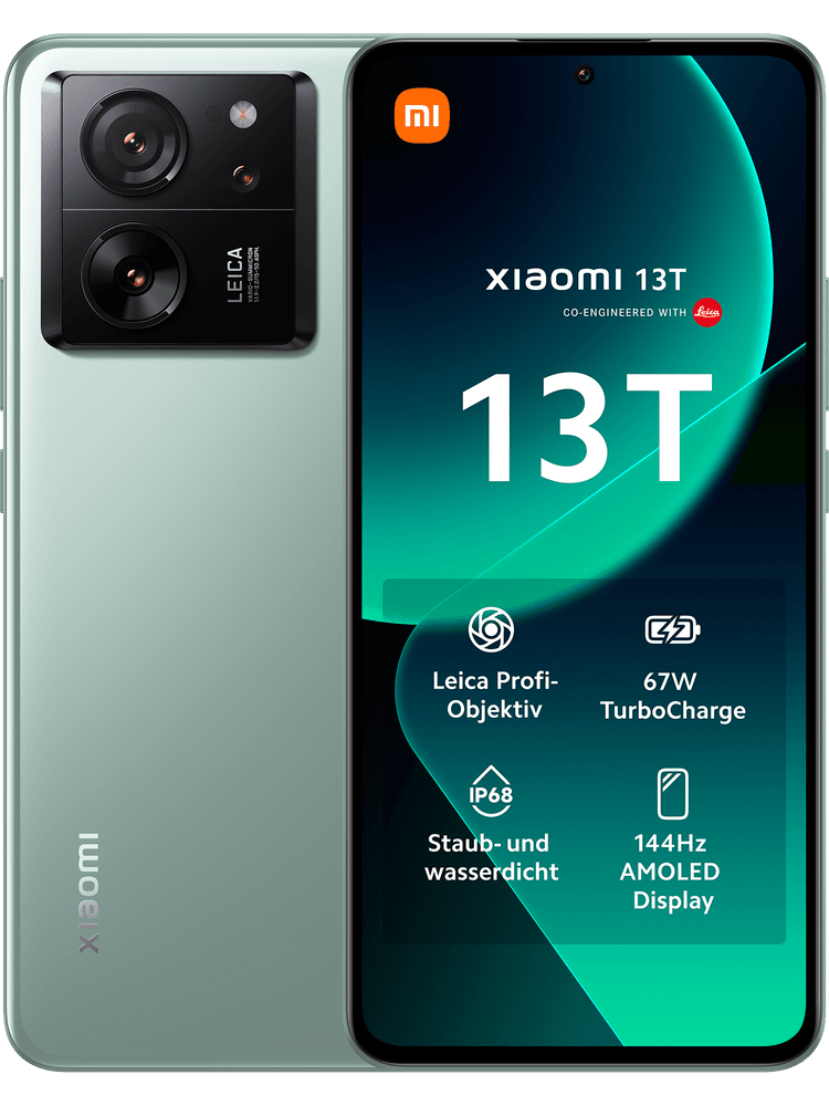 Xiaomi 13T 256 GB Meadow Green mit GigaMobil M