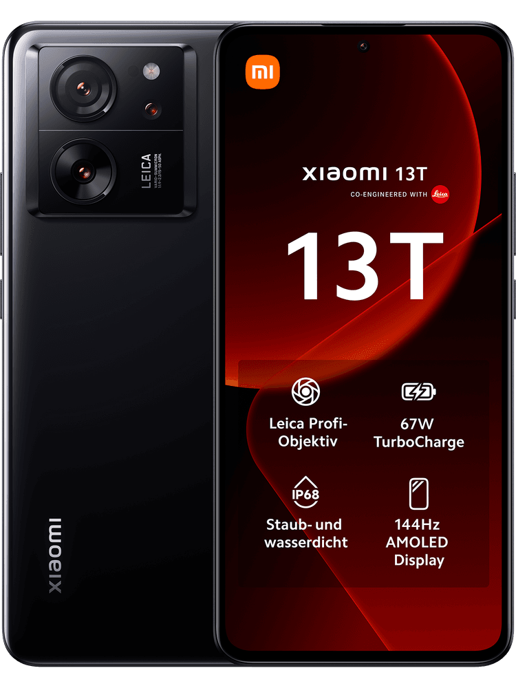 Xiaomi 13T 256 GB Black mit GigaMobil S