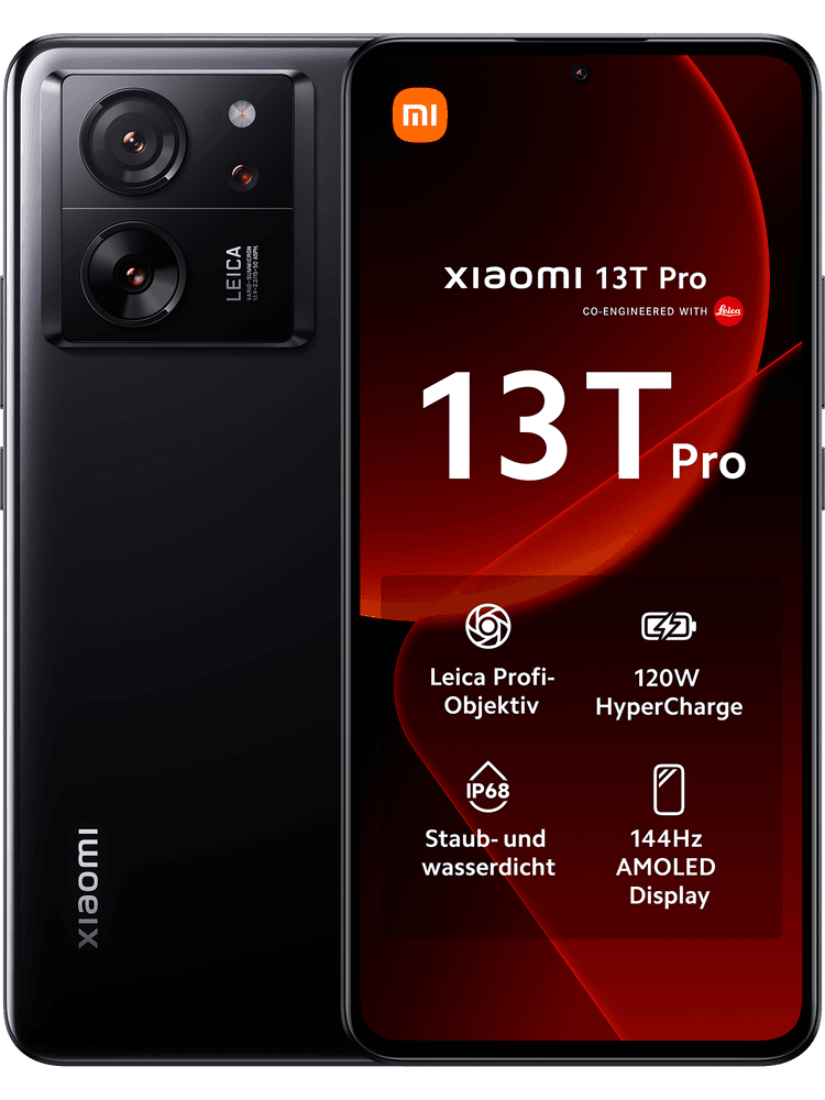 Xiaomi 13T Pro 512 GB Black mit GigaMobil S