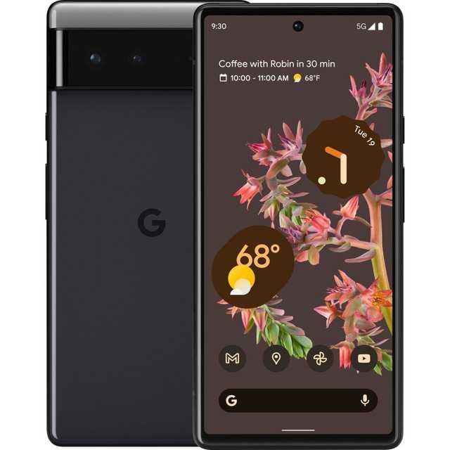 Google Pixel 6 5G 128 GB / 8 GB - Smartphone - stormy black Smartphone (6,4 Zoll, 128 GB Speicherplatz)