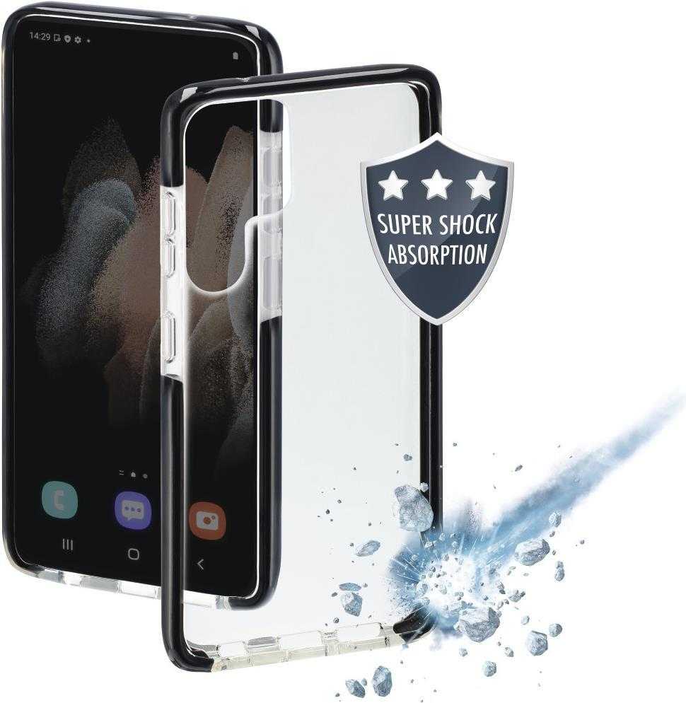 Hama Prime Line Protector - Hintere Abdeckung für Mobiltelefon - Thermoplastisches Polyurethan (TPU) - Schwarz, durchsichtig - für Samsung Galaxy S22 Ultra