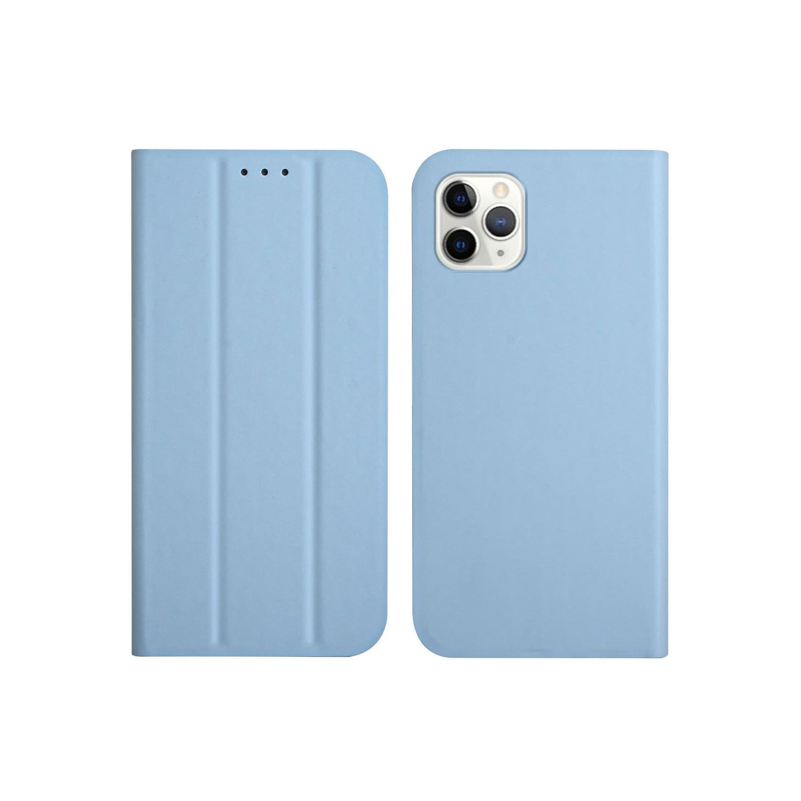 Hülle Handy Schutz für Apple iPhone 13 Pro Case Flip Cover Tasche Etuis Blau Neu
