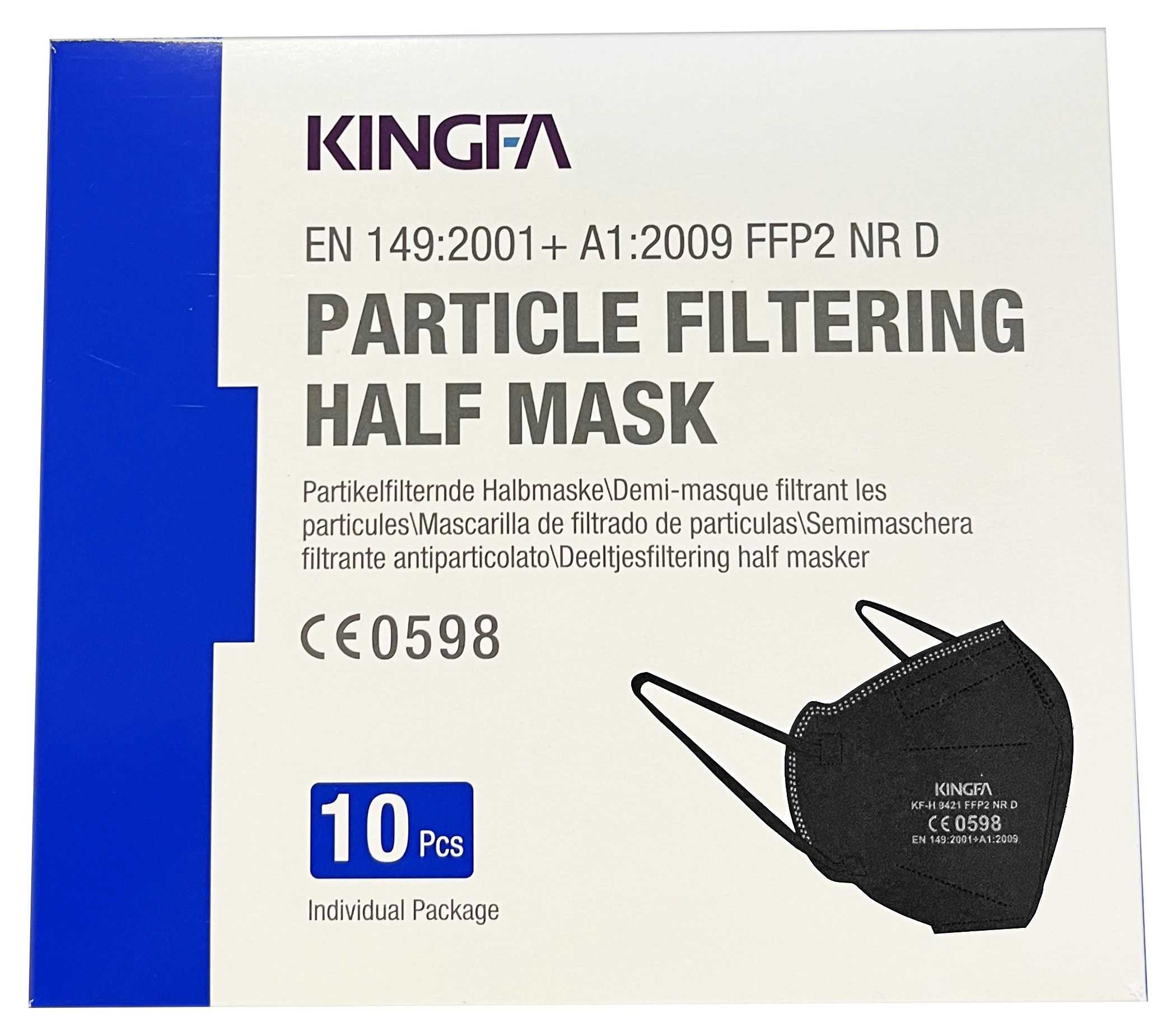Kingfa Medical Ffp2 Maske schwarz (10 Stück)