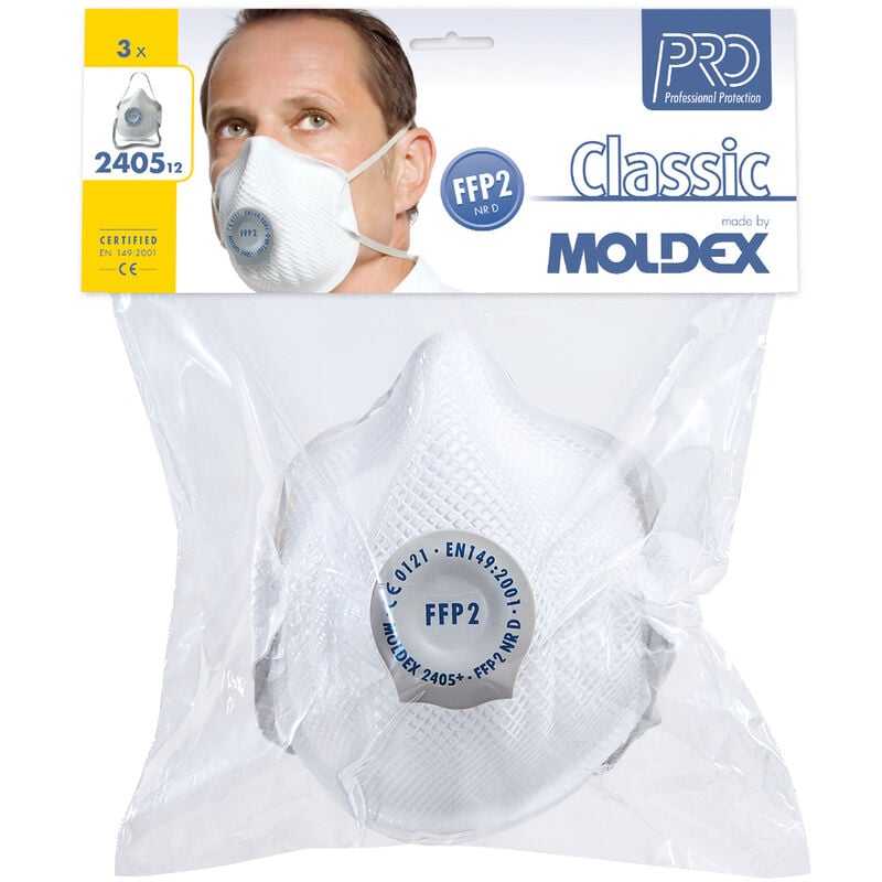 Moldex – Atemschutzmaske FFP2 nr d mit Klimaventil, Klassiker in Blisterverpackung