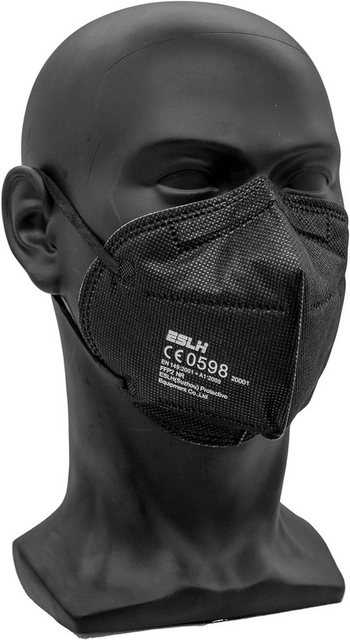 Redfink Gesichtsmaske FFP2 Maske 100 Stück in Schwarz Mundschutz