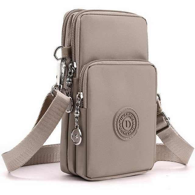 Rwoythk Mini Bag Wasserdichte Nylon-Crossbody-Handy-Geldbörse, Smartphone-Geldbörse