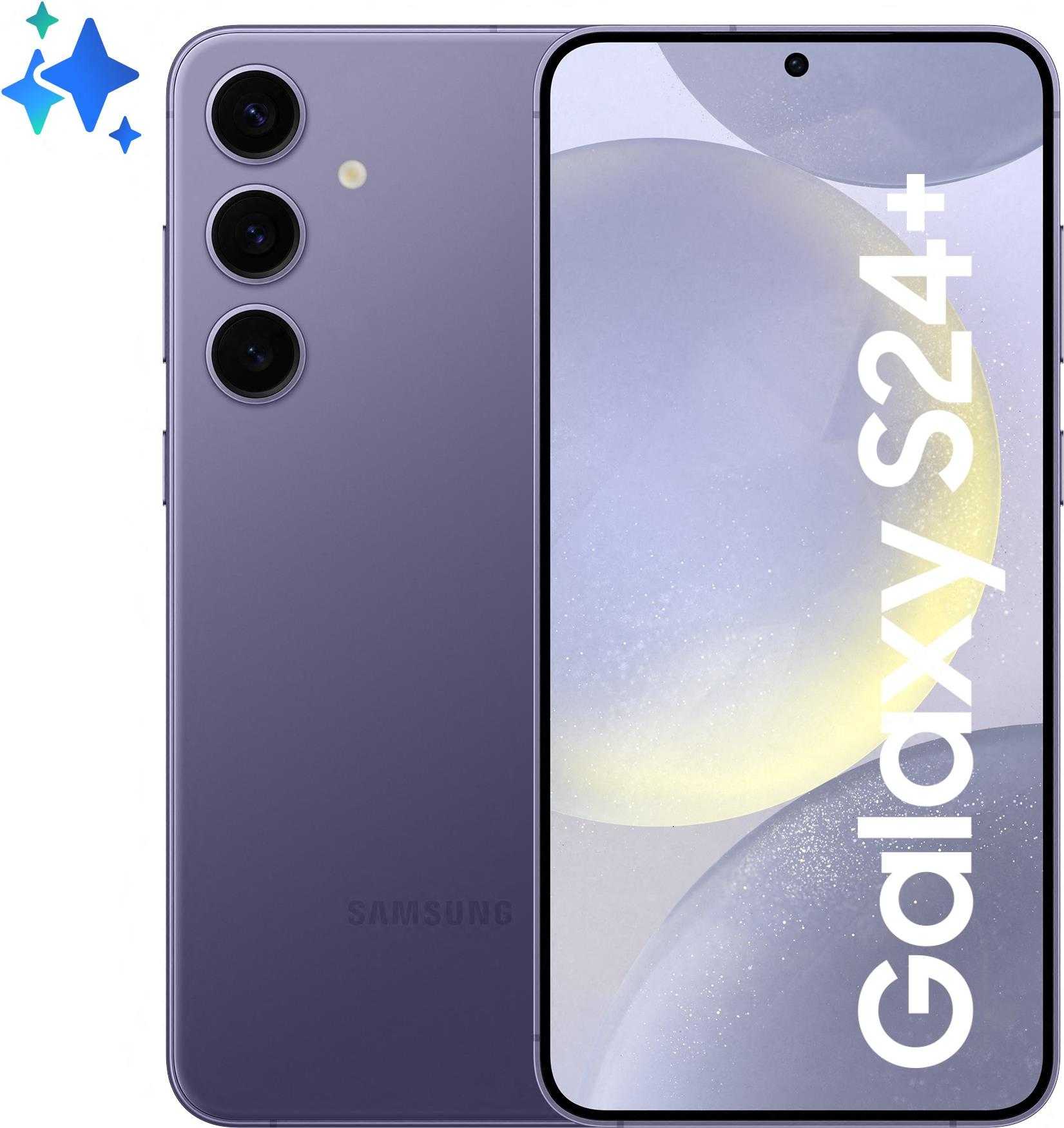 Samsung Galaxy S24+ – 5G Smartphone – Dual-SIM – RAM 12 GB / Interner Speicher 256 GB – OLED-Display – 6.7 – 3120 x 1440 Pixel (120 Hz) – Triple-Kamera 50 MP, 12 MP, 10 MP – front camera 12 MP – Cobalt Violet (SM-S926BZVDEUE)
