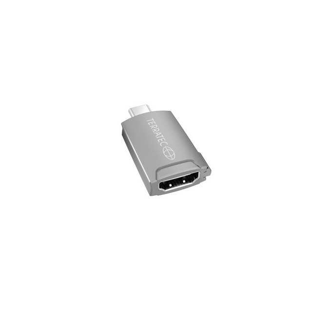 Terratec CONNECT C12 Computer-Adapter USB-C zu HDMI, für Notebook, Smartphone und Tablet, Anschluss an Bildschirm