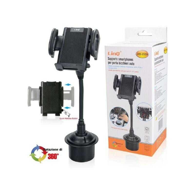 Trade Shop Traesio - autohalterung für handy smartphone pda MP4 für becherhalter HD-2559