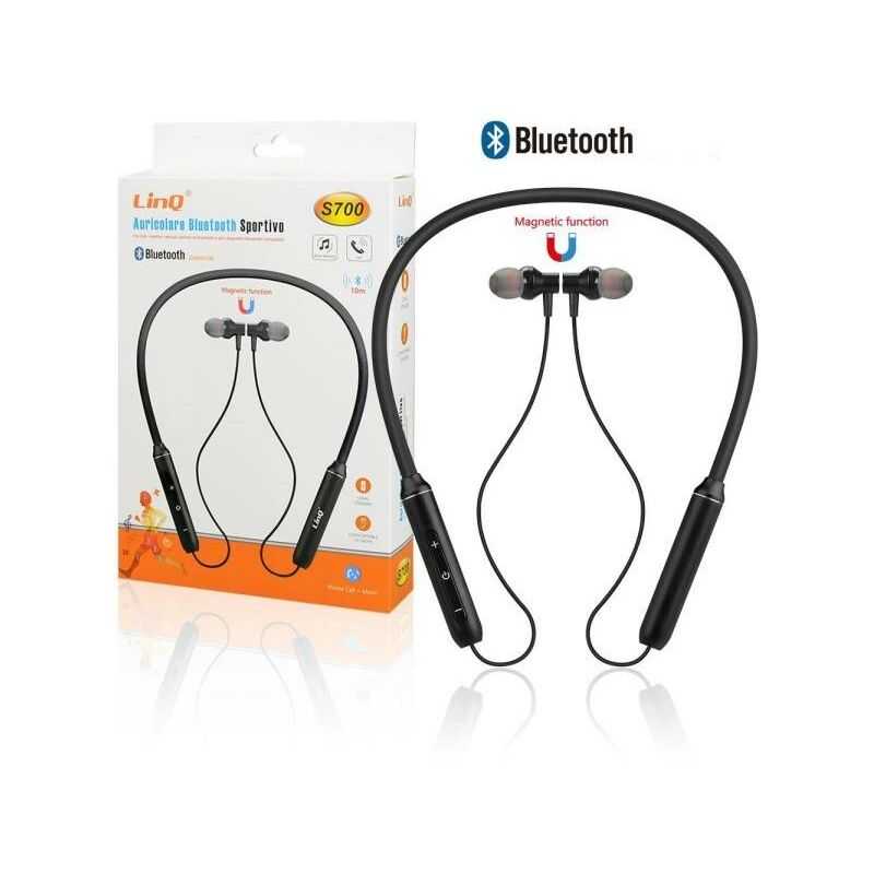 Trade Shop Traesio - headset bluetooth stirnband magnetisch nacken sport smartphone S700
