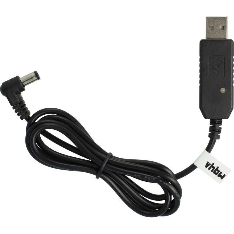 Vhbw – Ladegerät kompatibel mit Baofeng BF-A58, BF-F8+, BF-F9+, CH-5 Funkgerät, Funkgerät-Akkus – USB-Ladekabel, 100 cm, mit Kontrollleuchte