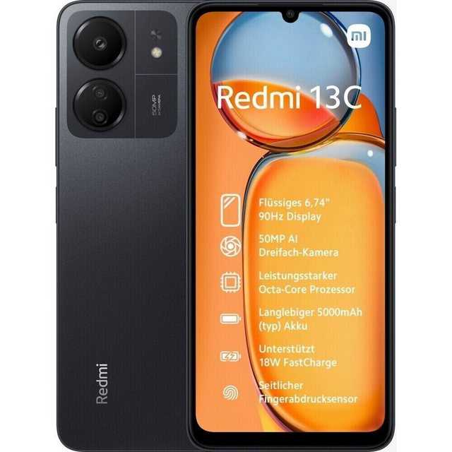 Xiaomi Redmi 13C Smartphone (17,10 cm/6,74 Zoll, 256 GB Speicherplatz, 50 MP Kamera, Bis zu 1TB Erweiterbarer Speicher)