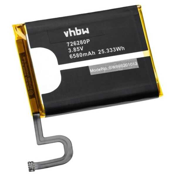 vhbw Ersatz für Blackview 726280P für Smartphone-Akku Li-Ion 6580 mAh (3,85 V)