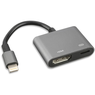 4smarts Lightning auf HDMI Adapter 6cm – schwarz/grau